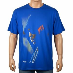 NWOT Blue Graphic Tee- hip hop DMX Rapper- unisex Small